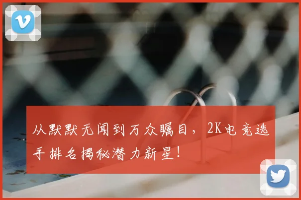 从默默无闻到万众瞩目,2K电竞选手排名揭秘潜力新星!